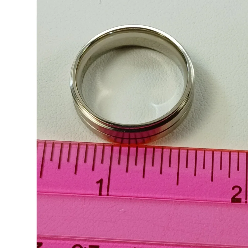Vintage Titanium Men's 7mm Band Ring Size 10 Brushed Polished New Old‎ Stock Y2K